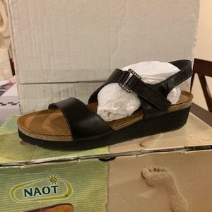 Brand new in box. Naot BLACK MADRAS. SIZE 38/7